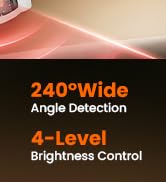 LEPOWER-TEC Zero Blind Spots Outdoor Security Light with 240° &amp; 100ft Dual PIR Motion Sensor, 700...