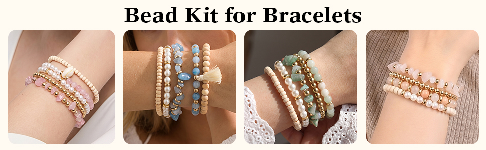 natural stone bead bracelet kits