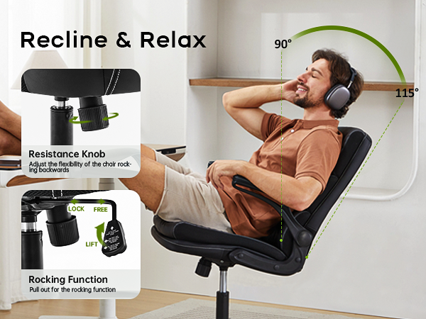 Office chair with rocking function