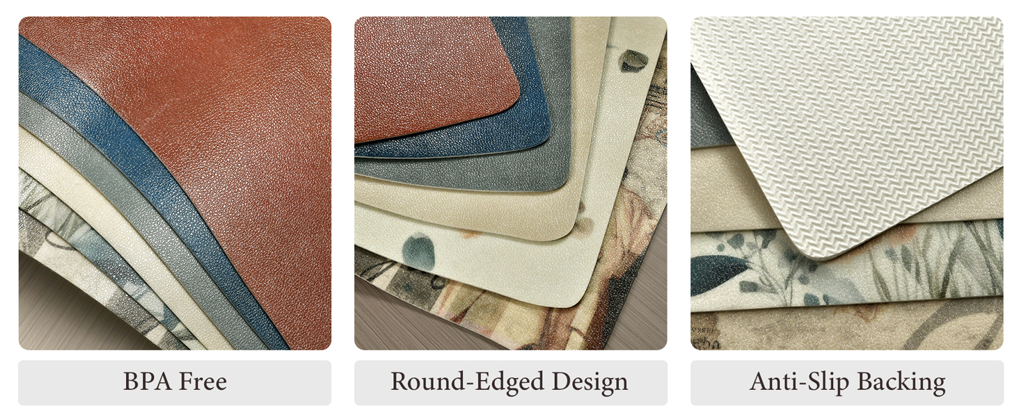 faux leather placemats