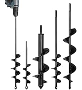 Tegarbed Auger Drill Bit for Planting 4 Pack, Auger Drill Bit Suitable for 3/8'' Hex Drill Driver...