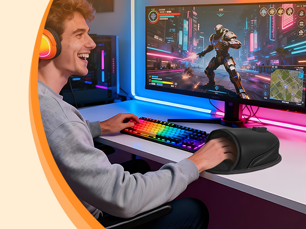 Nauttxon Heated Mouse Pad Hand Warmer - Dual-Sided Heating USB Heated Mouse Pad