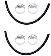 1/4''X 15'' 791766 Fuel Line Replacement for B&amp;S 691050, 394302, 798512 and 809499 with 4 Clamps ...