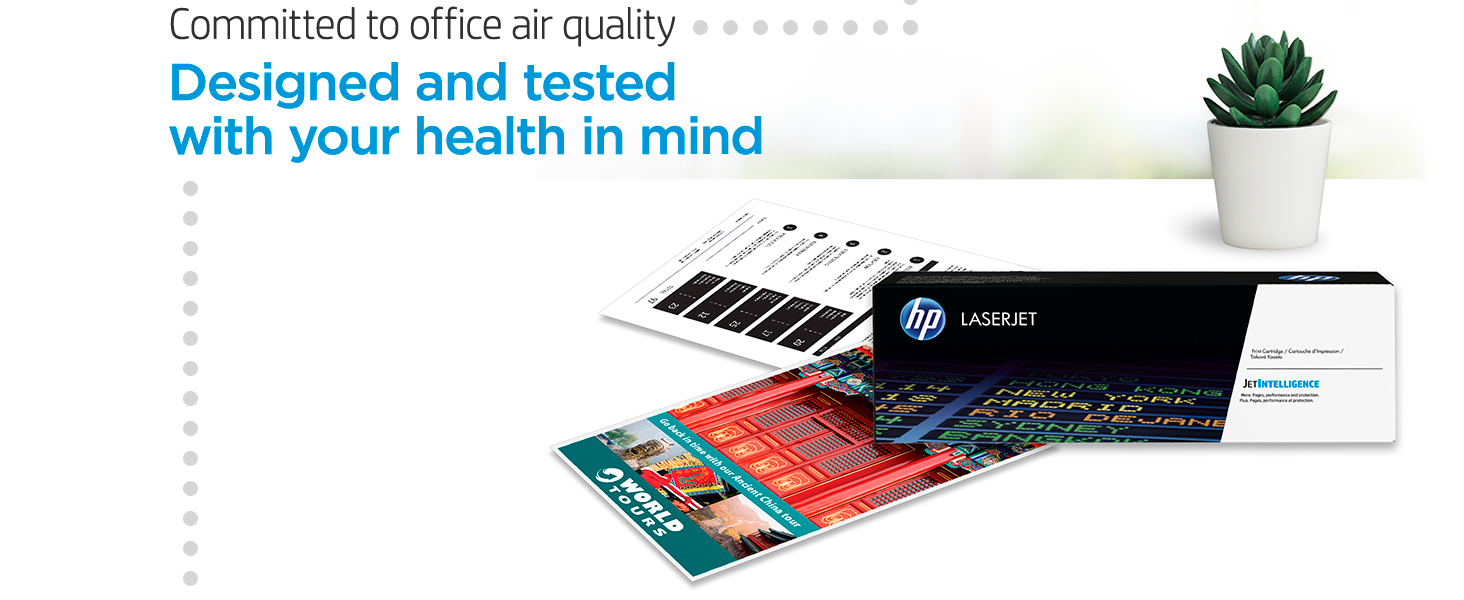 original hp toner print vibrant color recycled cartridges high air quality secure printing