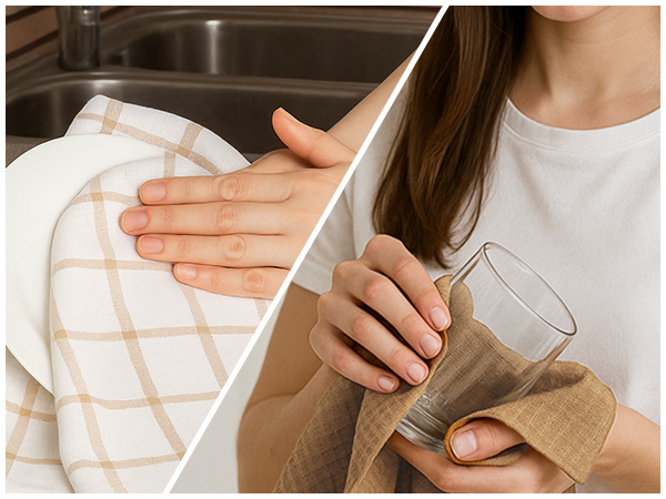 Kitchen towel, Dish towel, Cotton kitchen towels, 6 Pack towels