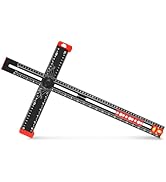 Meticuloso 4 in 1 Drilling Positioning Ruler, 23.5in/59.7cm Adjustable T-Square, Multi Angle Meas...