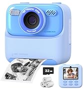 Upgrade Kids Camera Instant Print for Boys and Girls, 1080P HD Dual-Lens Selfie Digital Camera wi...
