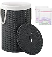 SETVSON Large Laundry Hamper Laundry Basket Round 34.3 Gal (130 L) Handwoven Wicker Laundry Baske...