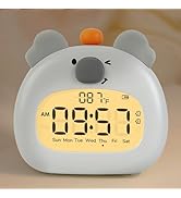 Aokpsrt Koala Alarm Clock with Night Light for Kids – Cute Digital Sleep Trainer with LED Display...