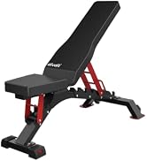 ATIVAFIT Apex Pro Adjustable Weight Bench, 1200 lb Heavy-Duty Foldable Incline Decline Bench for ...