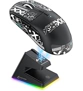 ATTACK SHARK X6 Lightweight Wireless Gaming Mouse with RGB Backlight Charging Base,Tri-Mode Wired...