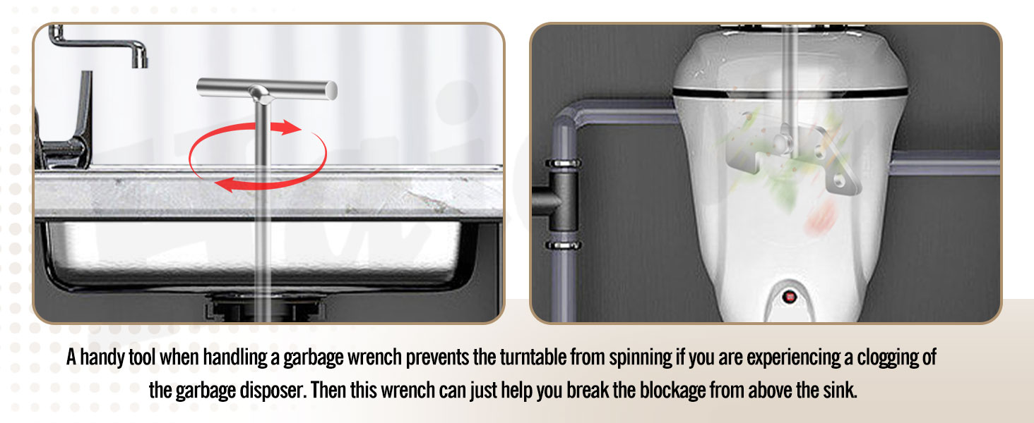 Garbage Disposer Unjamming Wrench
