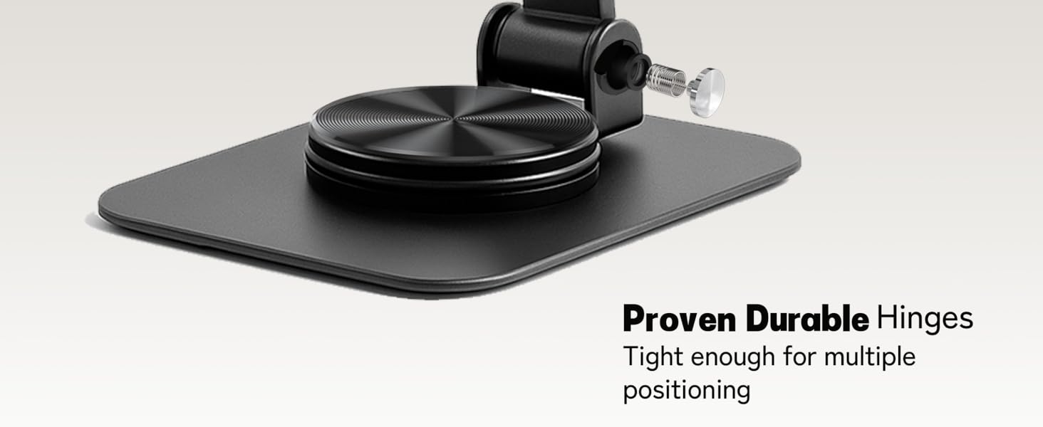 Proven Durable Hinges Tight enough for multiple positioning