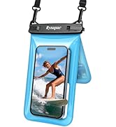 Rynapac IPX8 Waterproof Phone Pouch Floating, [Up to 8.5''] Double Space Waterproof Phone Case wi...