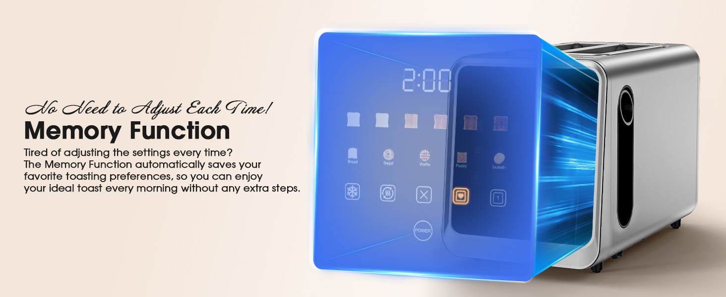 Touch Screen Toaster 2 Slice