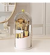 Bepod Makeup Brush Holder Organizer with 360° Rotating Lid Luxury Dustproof Cosmetic Desktop Make...