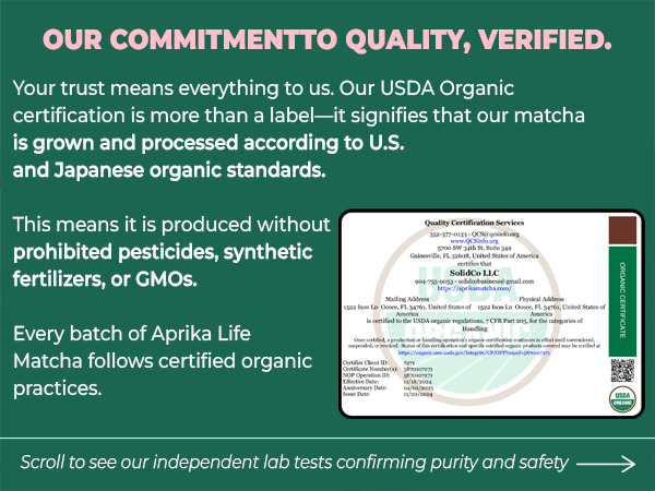 matcha certificates