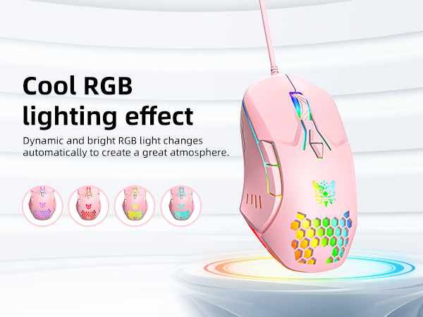 cool rgb light pc gaming mice