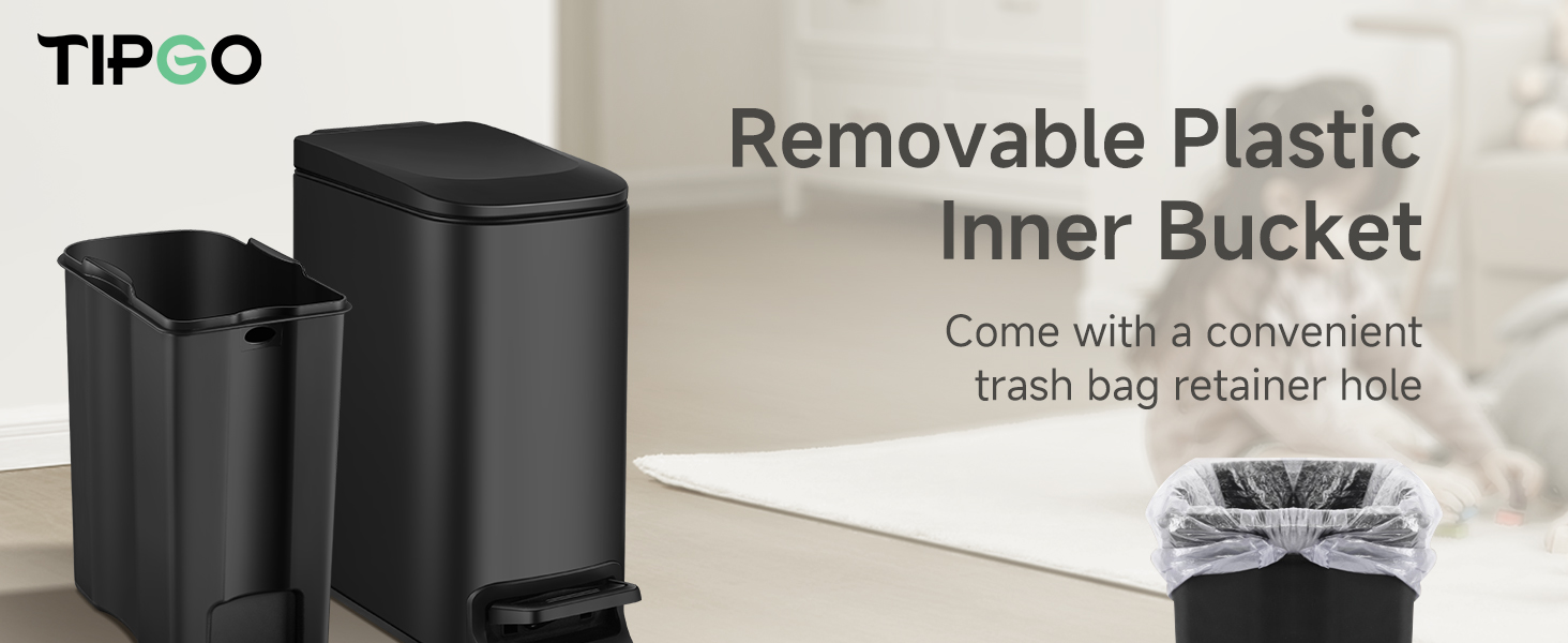 Bathroom Trash Can with Lid