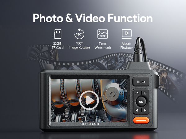 Endoscope Camera with Lights Snake Inspection Scope Camera Industrial Borescope
