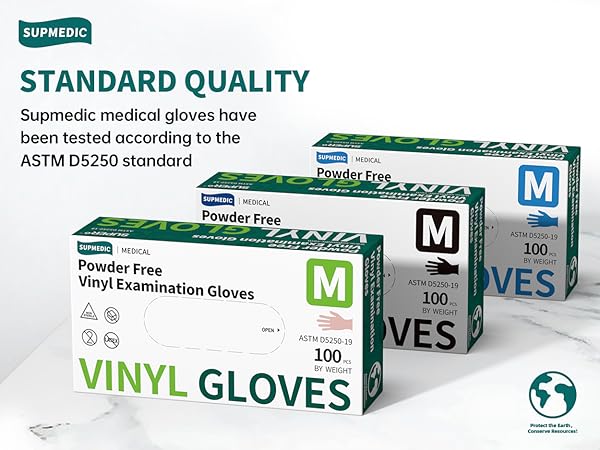 Supmedic Vinyl exam gloves