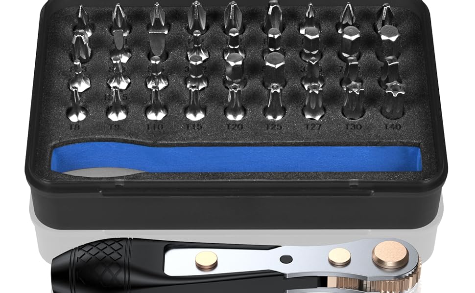 37in1 Ratchet Wrench Bit Set