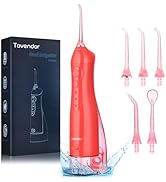 TOVENDOR Electric Water Flosser, Cordless Rechargeable Dental Oral Irrigator IPX7 Waterproof 300M...