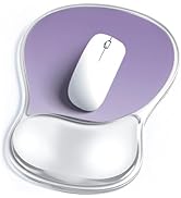 icolor Crystals Gel Wrist Rest Mouse Pads Ergonomic Mouse Mat with Memory Gel Cushion,Non-Slip PU...