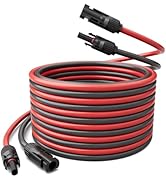 KNMIPJD 10AWG(6mm²) Solar Extension Cable with Sheath,Twin Wire 50 FT Solar Panel Extension Cable...