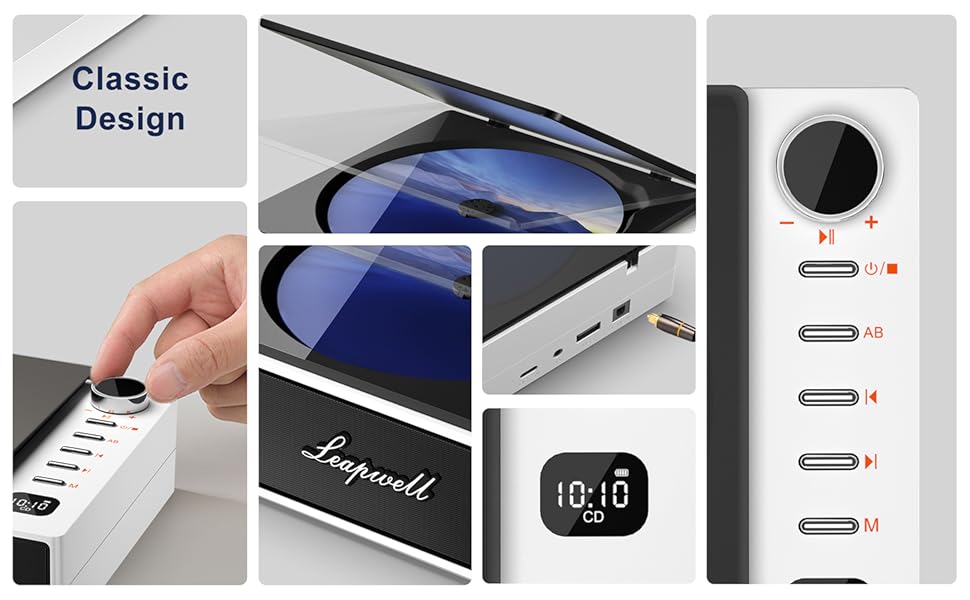 portable cd player white a06