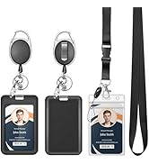 DINALLE 3 Pack Bundle- 2 Pack Retractable Badge Reel with Detachable Keychain, Cruise Ship Cards ...