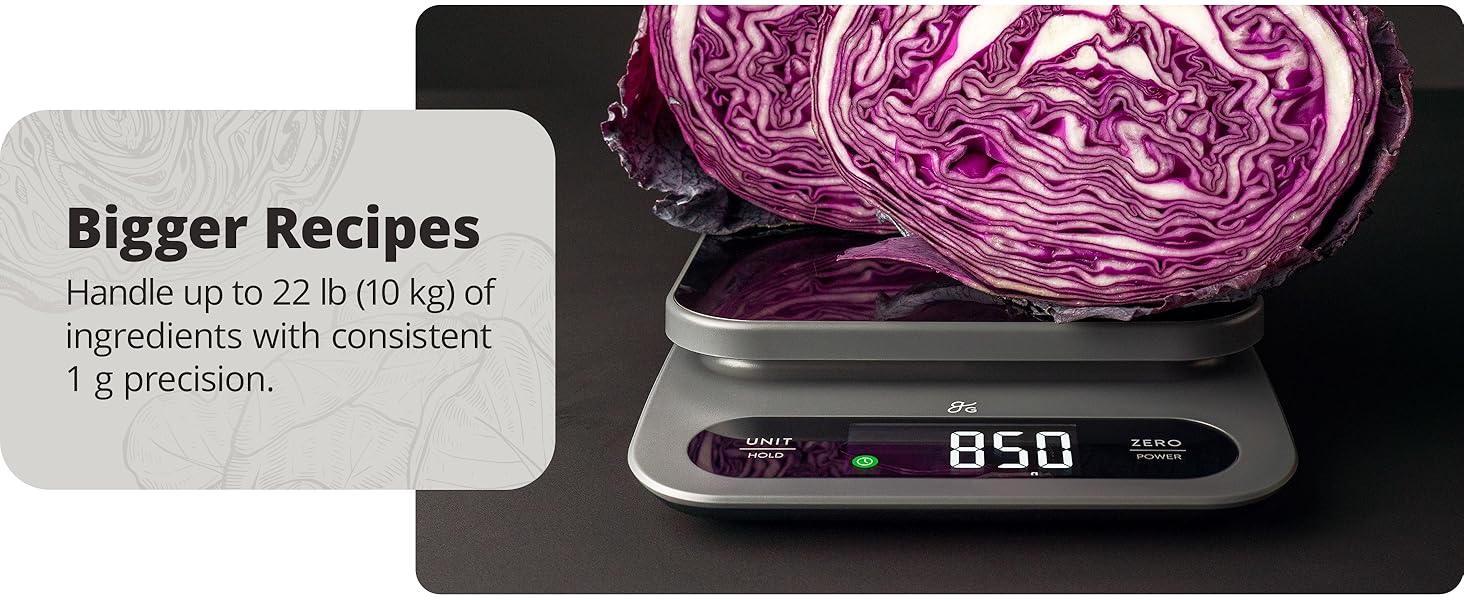 greater goods high capacity scale with large cabbage on weighing surface