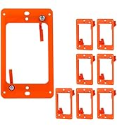 8Pack Low Voltage Mounting Bracket 1 Gang 2 Ring Drywall Cables Pass Through Wall Plate Wallboard...