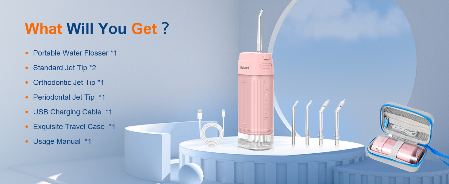 portable mini water flosser with exquisite travel case