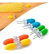 Laochoes 8 Pieces Large Stainless Steel Corn Fork, Corn on the Cob Holders, Corn Picks, Corn Cob ...