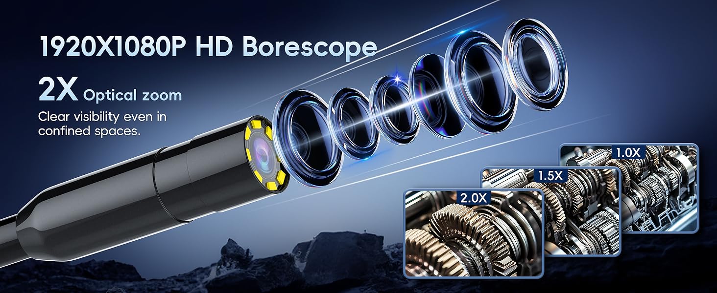 borescope camera with light