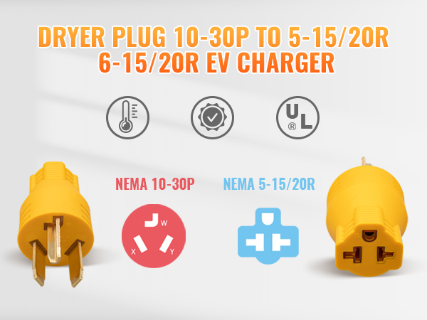 10-30p to 14-50r ev charger adapter