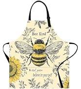 ANNA QUEEN Funny Apron with Pocket for Women Men, Adjustable Kitchen Cooking for BBQ Baking with ...