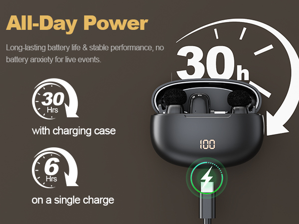 Long-lasting battery life &amp;amp; stable performance, nobattery anxiety for live events.