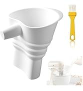 Flour Funnel for Kitchen Aid Mixer with A Cleaning Brush, Foldable Silicone Stand Mixer Funnel At...