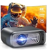 [Electric Focus/Auto Keystone] FUDONI Projector with WiFi 6 and Bluetooth Dual-way, Native 1080P ...