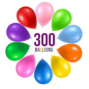 bulk party balloons parties supplies decor decoration 300 helium solid color latex pack balloon