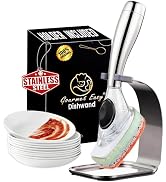 Gourmet Easy Dish Wand with Stainless Steel Handle &amp; Easy Storage Holder | Dish Scrubber with Han...
