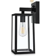 SHINE HAI Dusk to Dawn Sensor Outdoor Wall Sconce, Exterior Wall Lantern Fixture with E26 Base, W...