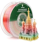 LOTACTREE PLA Silk Filament Rainbow, Pink Yellow Green Multiple Gradient, 3D Printer Filament 1.7...