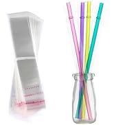 Dakoufish Straws Carrying bags,Long Self Sealing Cellophane Bags 1x11 Inches 100 Pcs,Clear OPP Po...