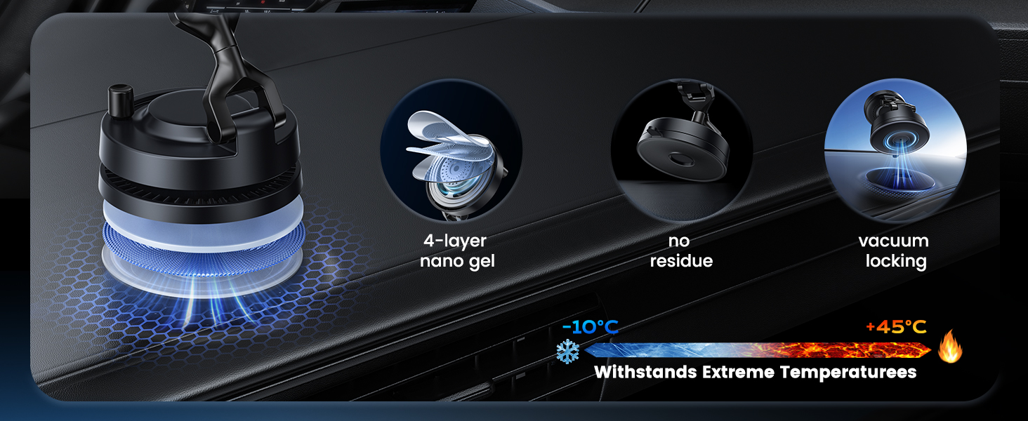 High-quality suction cup car charger