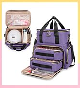 BAFASO Double Layer Nail Polish Organizer Holds 70 Bottles (15ml - 0.5 fl.oz) and a Nail Dryer, N...