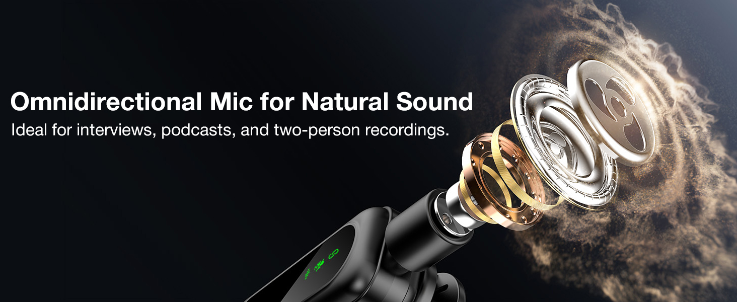 USB-C Wireless Lavalier Mic for Android, iPhone 15, Tablet, PC – Clip-On Mini Mic