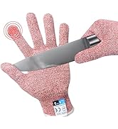 GOL-SIV Level 5 Cut Resistant Gloves,Food Grade Mandoline Glove,Touch-Screen Protective Gloves Fo...
